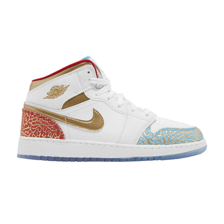 Jordan 1 Mid Sneaker School NC to Chicago (GS)