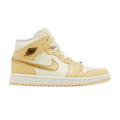 Jordan 1 Mid SE Pale Vanilla Metallic Gold (Women's)