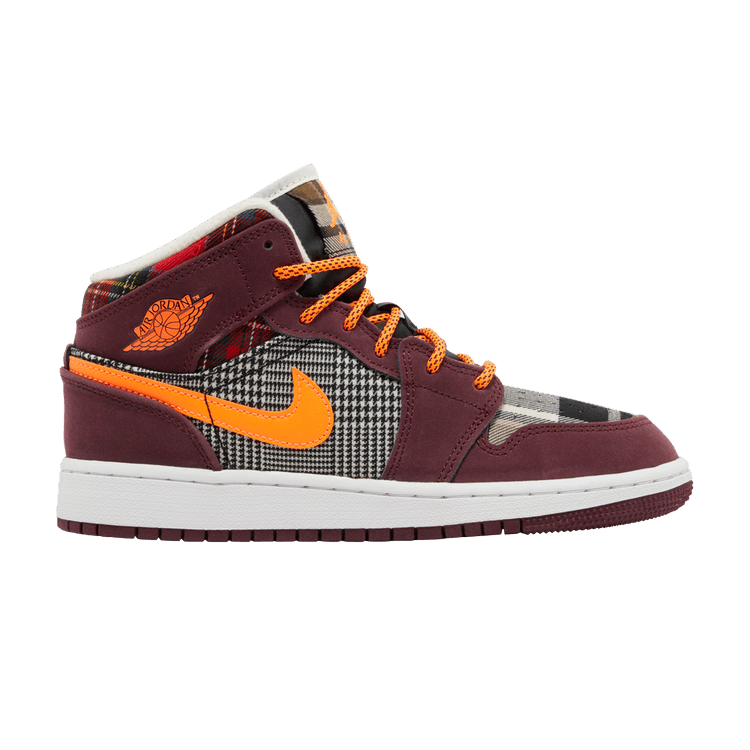 Jordan 1 Mid SE Plaid (GS)
