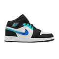 Jordan 1 Mid SE Black White Hyper Jade (GS)