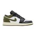 Jordan 1 Low Black Toe Medium Olive (GS)