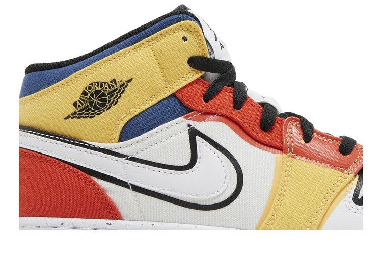 Jordan 1 Mid Multi-Color Canvas (GS)