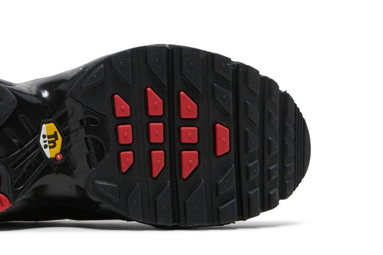 Nike Air Max Plus Black University Red Reflective Silver (GS)