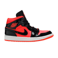 Jordan 1 Mid Hot Punch Black (Women's)