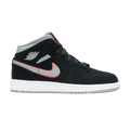 Jordan 1 Mid Black Particle Grey Gym Red (GS)