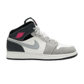 Jordan 1 Mid White Grey Hyper Pink (GS)