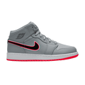 Jordan 1 Mid Wolf Grey Racer Pink Black (GS)
