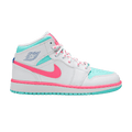 Jordan 1 Mid White Pink Green Soar (GS)