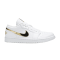 Jordan 1 Low White Metallic Gold (Women's)