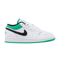 Jordan 1 Low White Lucky Green Tumbled Leather (GS)