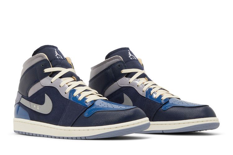Jordan 1 Mid SE Craft Obsidian French Blue Ashen Slate White