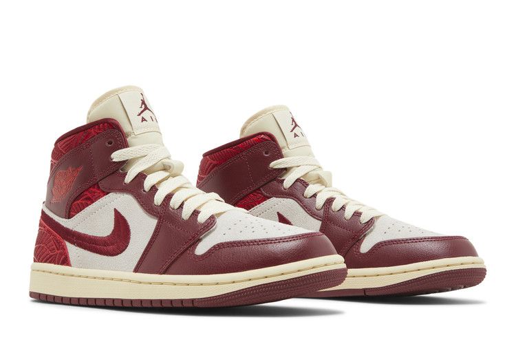 Jordan 1 Mid SE Tiki Leaf Team Red (Women's)