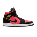 Jordan 1 Mid Black Hot Punch (Women's)