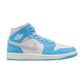 Jordan 1 Mid Dark Powder Blue White Sail Neutral Grey (Women's)