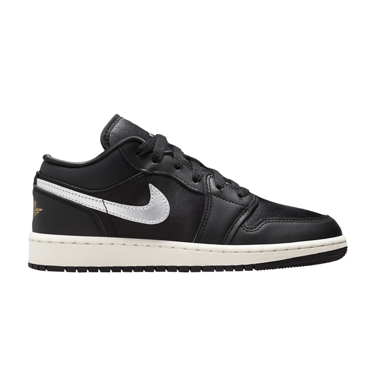 Jordan 1 Low SE Black Silver Sail Gold (GS)