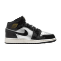 Jordan 1 Mid SE Black Metallic Silver Sail Metallic Gold (GS)